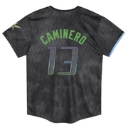 Junior Caminero Toddler Tampa Bay Rays 2024 City Connect Jersey - Charcoal Limited
