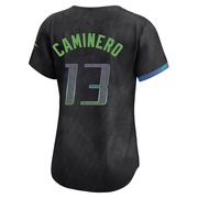 Junior Caminero Women's Tampa Bay Rays 2024 City Connect Jersey - Charcoal Limited