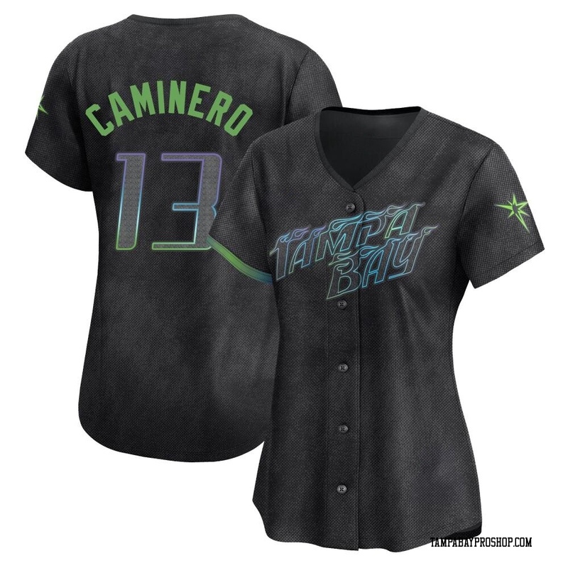 Junior Caminero Women's Tampa Bay Rays 2024 City Connect Jersey - Charcoal Limited