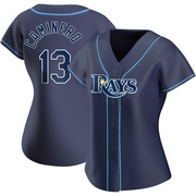 Junior Caminero Women's Tampa Bay Rays Alternate Jersey - Navy Replica