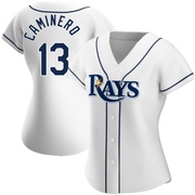 Junior Caminero Women's Tampa Bay Rays Home Jersey - White Authentic