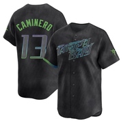 Junior Caminero Youth Tampa Bay Rays 2024 City Connect Jersey - Charcoal Limited