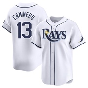 Junior Caminero Youth Tampa Bay Rays Home Jersey - White Limited