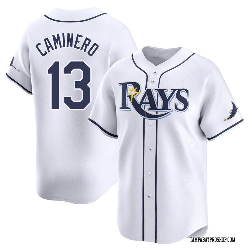 Junior Caminero Youth Tampa Bay Rays Home Jersey - White Limited