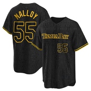 Justyn-Henry Malloy Men's Tampa Bay Rays Snake Skin City Jersey - Black Replica