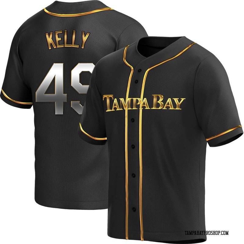 Kevin Kelly Men's Tampa Bay Rays Alternate Jersey - Black Golden Replica