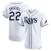 Logan Driscoll Men's Tampa Bay Rays Home Jersey - White Elite
