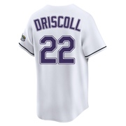 Logan Driscoll Men's Tampa Bay Rays Throwback Cooperstown Jersey - White Limited