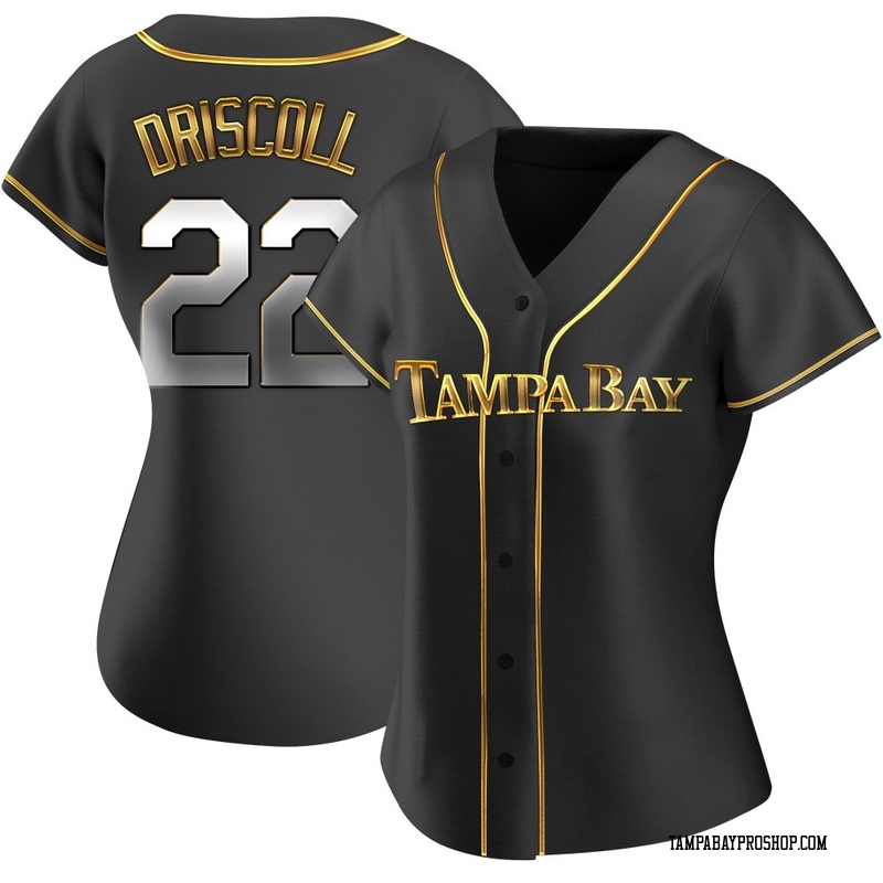 Logan Driscoll Women's Tampa Bay Rays Alternate Jersey - Black Golden Replica