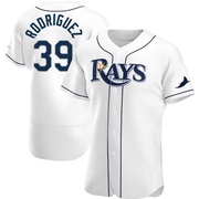 Manuel Rodriguez Men's Tampa Bay Rays Home Jersey - White Authentic