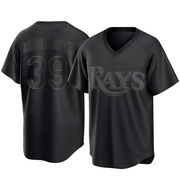 Manuel Rodriguez Men's Tampa Bay Rays Pitch Fashion Jersey - Black Replica