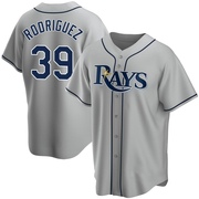 Manuel Rodriguez Men's Tampa Bay Rays Road Jersey - Gray Replica