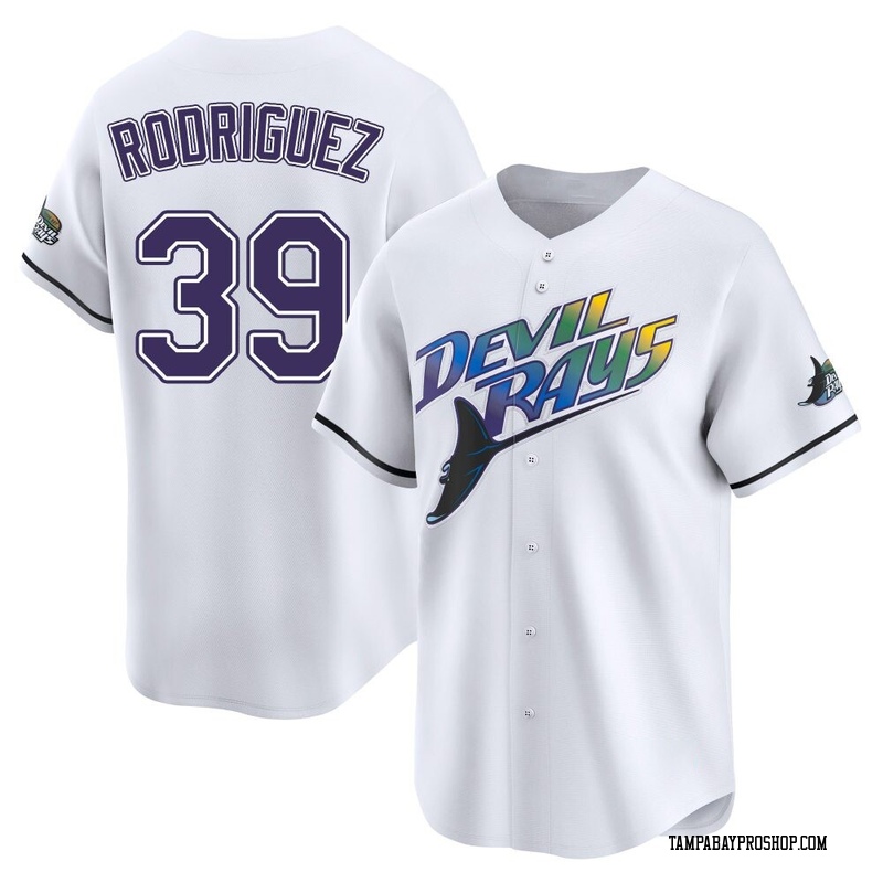 Manuel Rodriguez Men's Tampa Bay Rays Throwback Cooperstown Jersey - White Limited