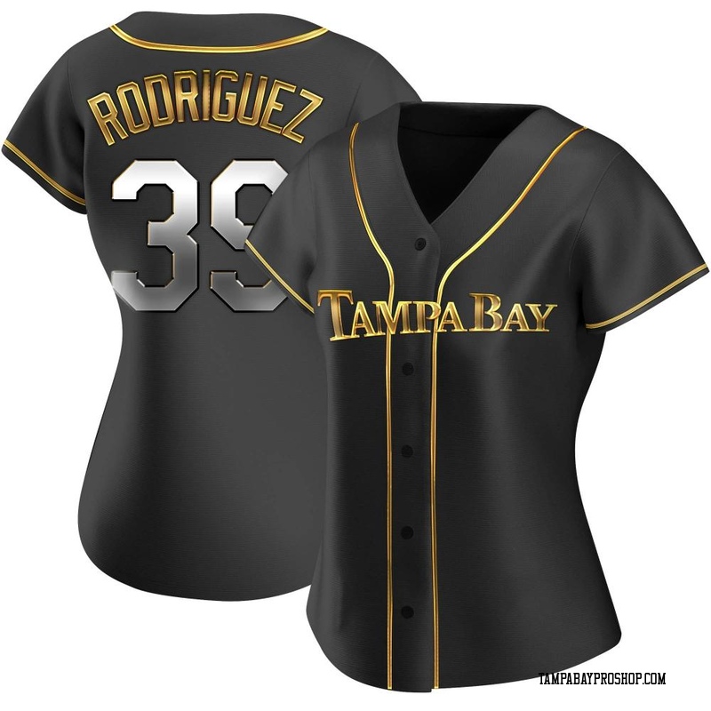 Manuel Rodriguez Women's Tampa Bay Rays Alternate Jersey - Black Golden Replica