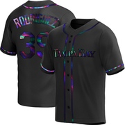 Manuel Rodriguez Youth Tampa Bay Rays Alternate Jersey - Black Holographic Replica