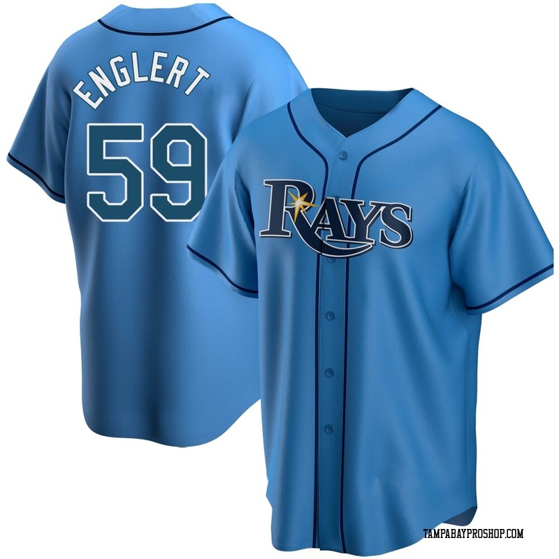 Mason Englert Men's Tampa Bay Rays Alternate Jersey - Light Blue Replica