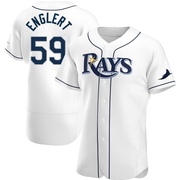 Mason Englert Men's Tampa Bay Rays Home Jersey - White Authentic