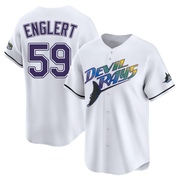 Mason Englert Youth Tampa Bay Rays Throwback Cooperstown Jersey - White Limited