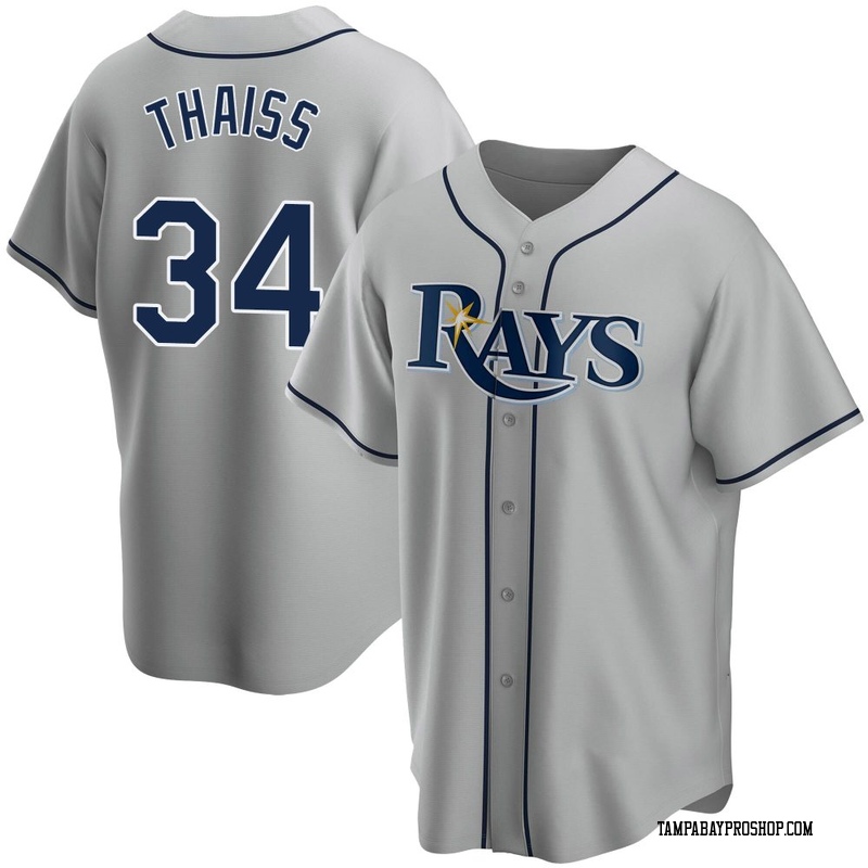 Matt Thaiss Men's Tampa Bay Rays Road Jersey - Gray Replica