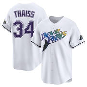 Matt Thaiss Men's Tampa Bay Rays Throwback Cooperstown Jersey - White Limited