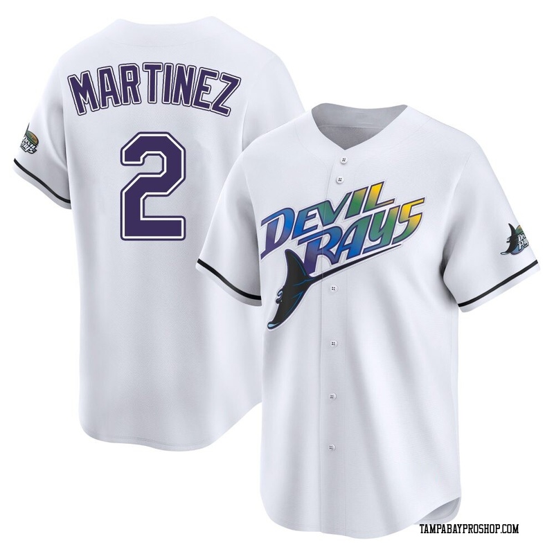 Michael Martinez Men's Tampa Bay Rays Throwback Cooperstown Jersey - White Limited