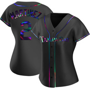 Michael Martinez Women's Tampa Bay Rays Alternate Jersey - Black Holographic Replica
