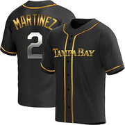 Michael Martinez Youth Tampa Bay Rays Alternate Jersey - Black Golden Replica