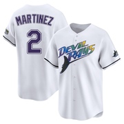 Michael Martinez Youth Tampa Bay Rays Throwback Cooperstown Jersey - White Limited