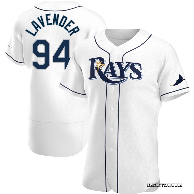 Nathan Lavender Men's Tampa Bay Rays Home Jersey - White Authentic