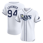 Nathan Lavender Men's Tampa Bay Rays Home Jersey - White Elite