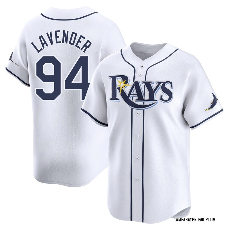 Nathan Lavender Men's Tampa Bay Rays Home Jersey - White Limited
