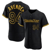 Nathan Lavender Men's Tampa Bay Rays Snake Skin City Jersey - Black Authentic