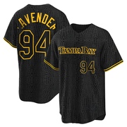 Nathan Lavender Men's Tampa Bay Rays Snake Skin City Jersey - Black Replica