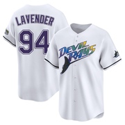 Nathan Lavender Men's Tampa Bay Rays Throwback Cooperstown Jersey - White Limited