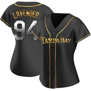 Nathan Lavender Women's Tampa Bay Rays Alternate Jersey - Black Golden Replica
