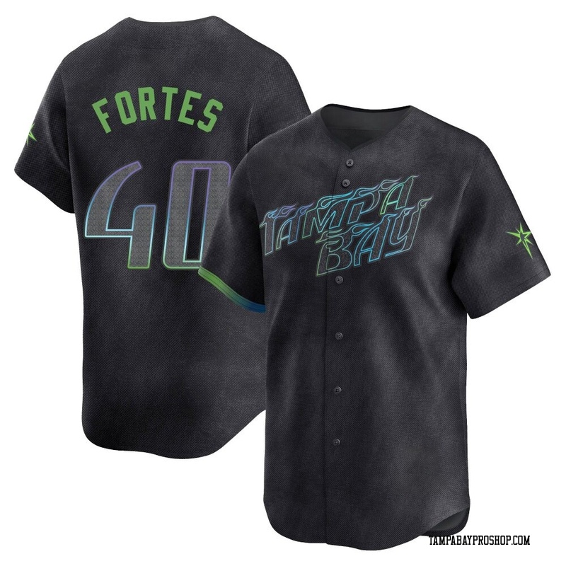 Nick Fortes Men's Tampa Bay Rays 2024 City Connect Jersey - Charcoal Limited