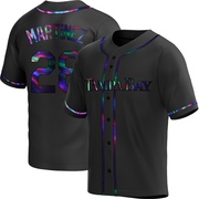 Nick Martinez Youth Tampa Bay Rays Alternate Jersey - Black Holographic Replica