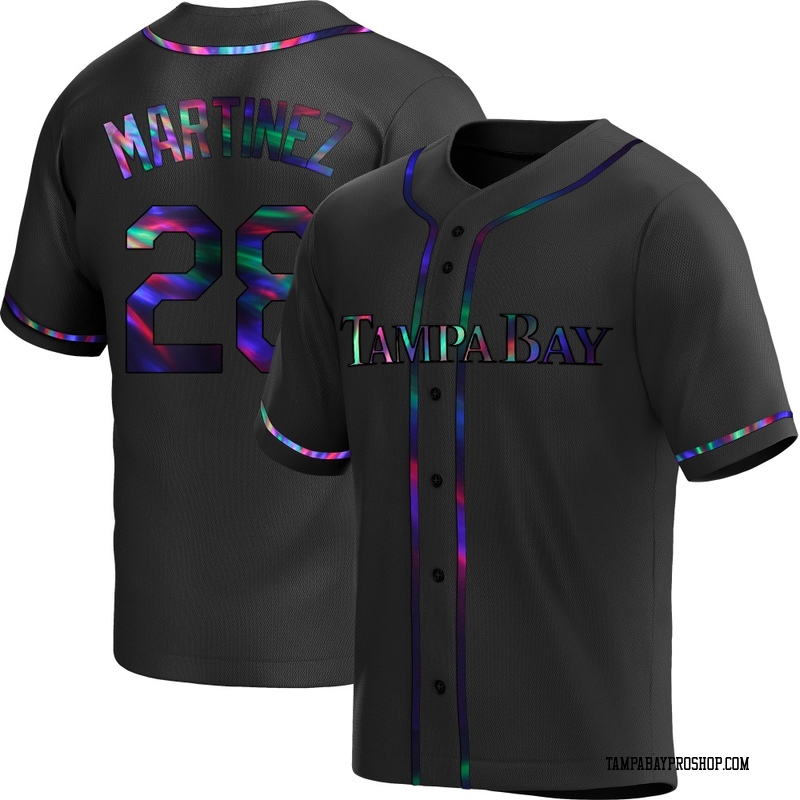 Nick Martinez Youth Tampa Bay Rays Alternate Jersey - Black Holographic Replica