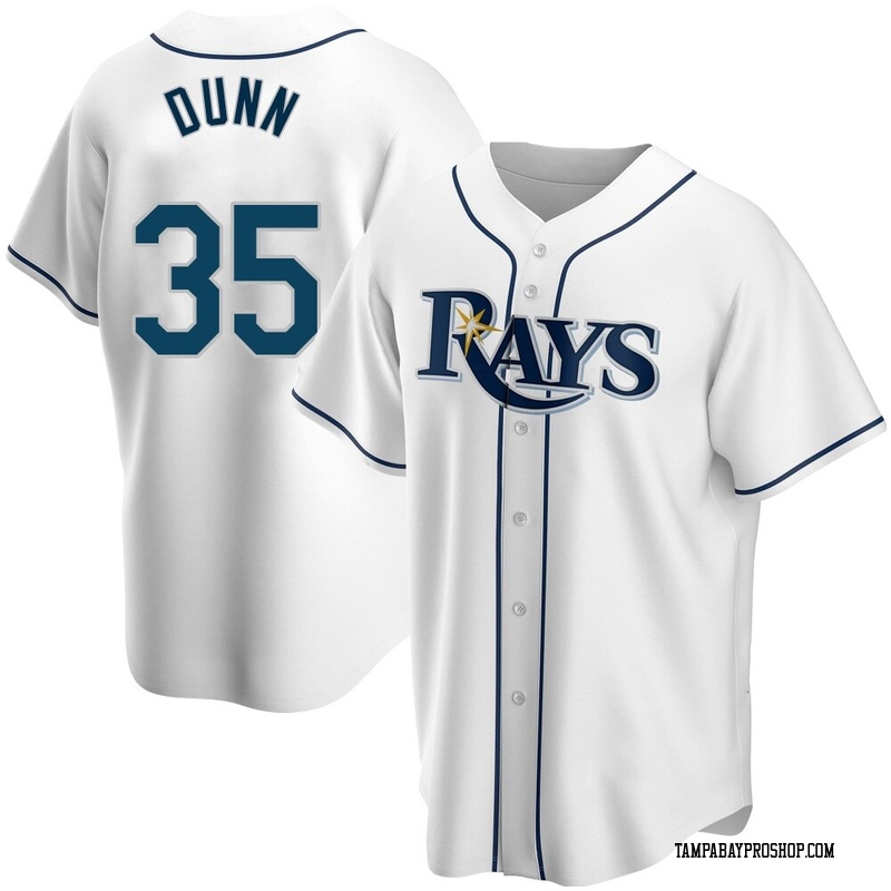 Oliver Dunn Men's Tampa Bay Rays Home Jersey - White Replica