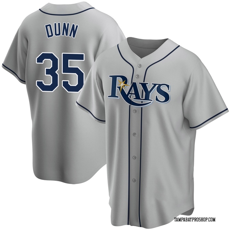 Oliver Dunn Men's Tampa Bay Rays Road Jersey - Gray Replica