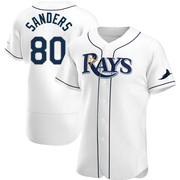 Phoenix Sanders Men's Tampa Bay Rays Home Jersey - White Authentic