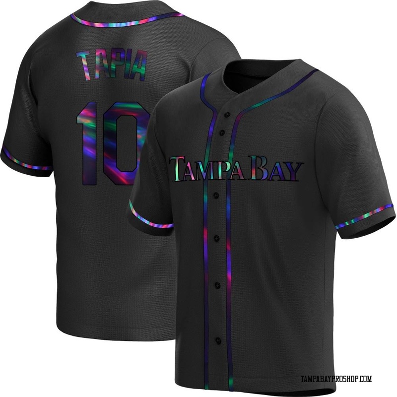 Raimel Tapia Youth Tampa Bay Rays Alternate Jersey - Black Holographic Replica