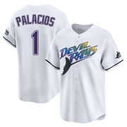 Richie Palacios Men's Tampa Bay Rays Throwback Cooperstown Jersey - White Limited