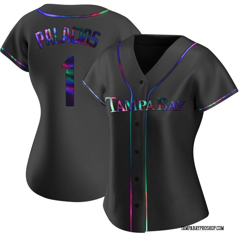 Richie Palacios Women's Tampa Bay Rays Alternate Jersey - Black Holographic Replica