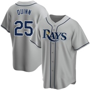 Roman Quinn Men's Tampa Bay Rays Road Jersey - Gray Replica