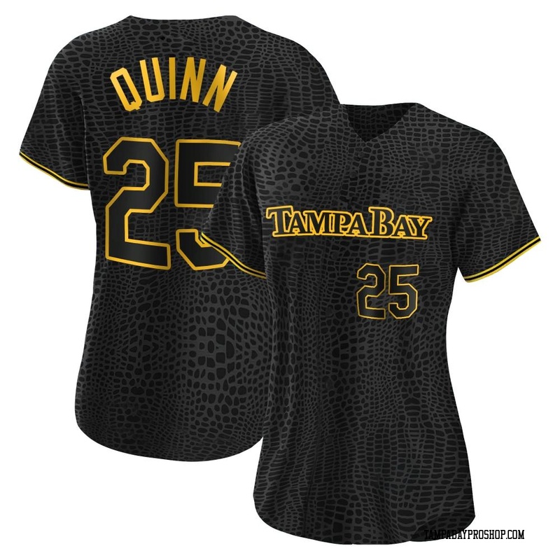 Roman Quinn Women's Tampa Bay Rays Snake Skin City Jersey - Black Authentic