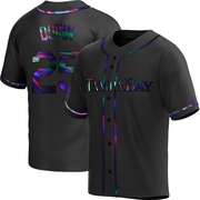 Roman Quinn Youth Tampa Bay Rays Alternate Jersey - Black Holographic Replica