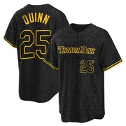 Roman Quinn Youth Tampa Bay Rays Snake Skin City Jersey - Black Replica