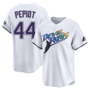 Ryan Pepiot Men's Tampa Bay Rays Throwback Cooperstown Jersey - White Limited