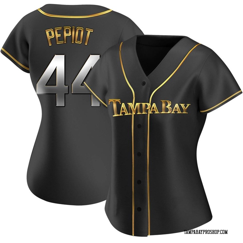 Ryan Pepiot Women's Tampa Bay Rays Alternate Jersey - Black Golden Replica